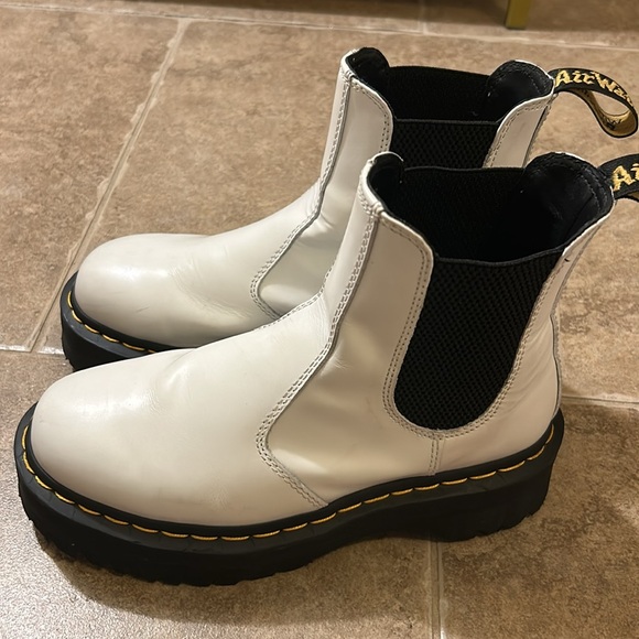 Doc Martens- White Chelsea slip-on- great condition only worn a few times. - Picture 2 of 6